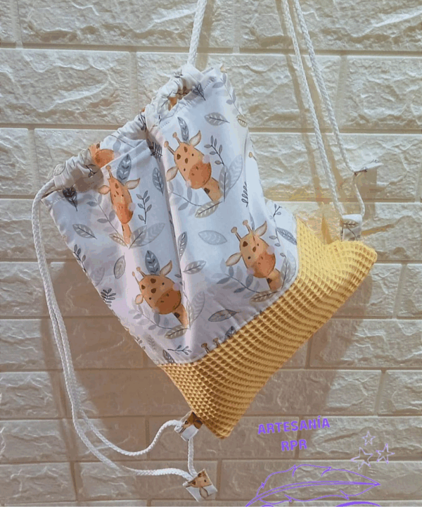 mochila saco infantil jirafa
