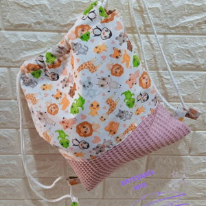 mochila saco infantil animalitos