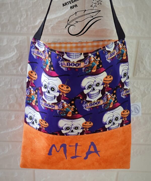 Bolsa halloween con nombre