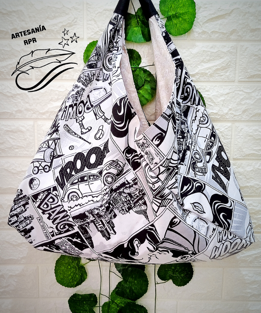 Bolso origami cómic hecho a mano