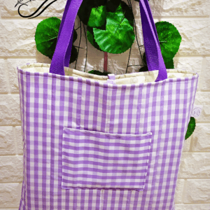 bolso vichy morado