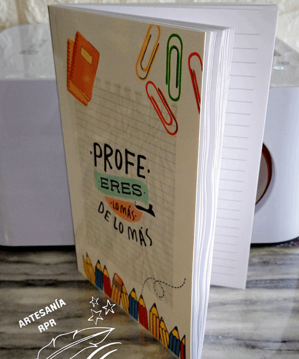 Cuaderno personalizado profes linea