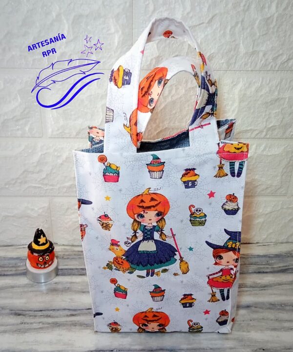 Bolsa bruja halloween hecho a mano