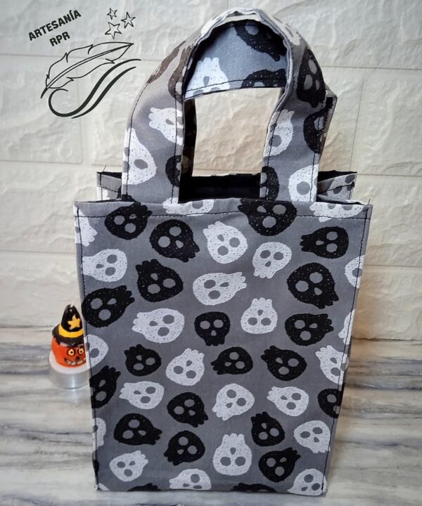 bolsa calavera halloween hecha a mano