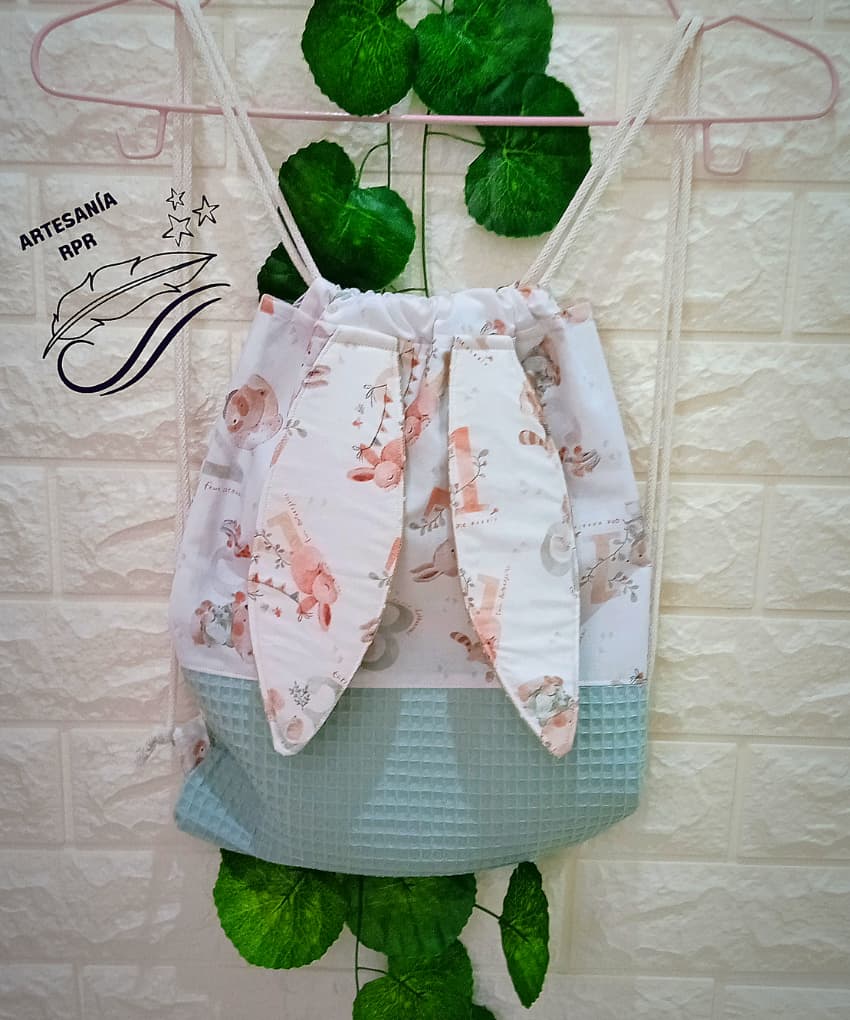 Mochila saco infantil orejitas