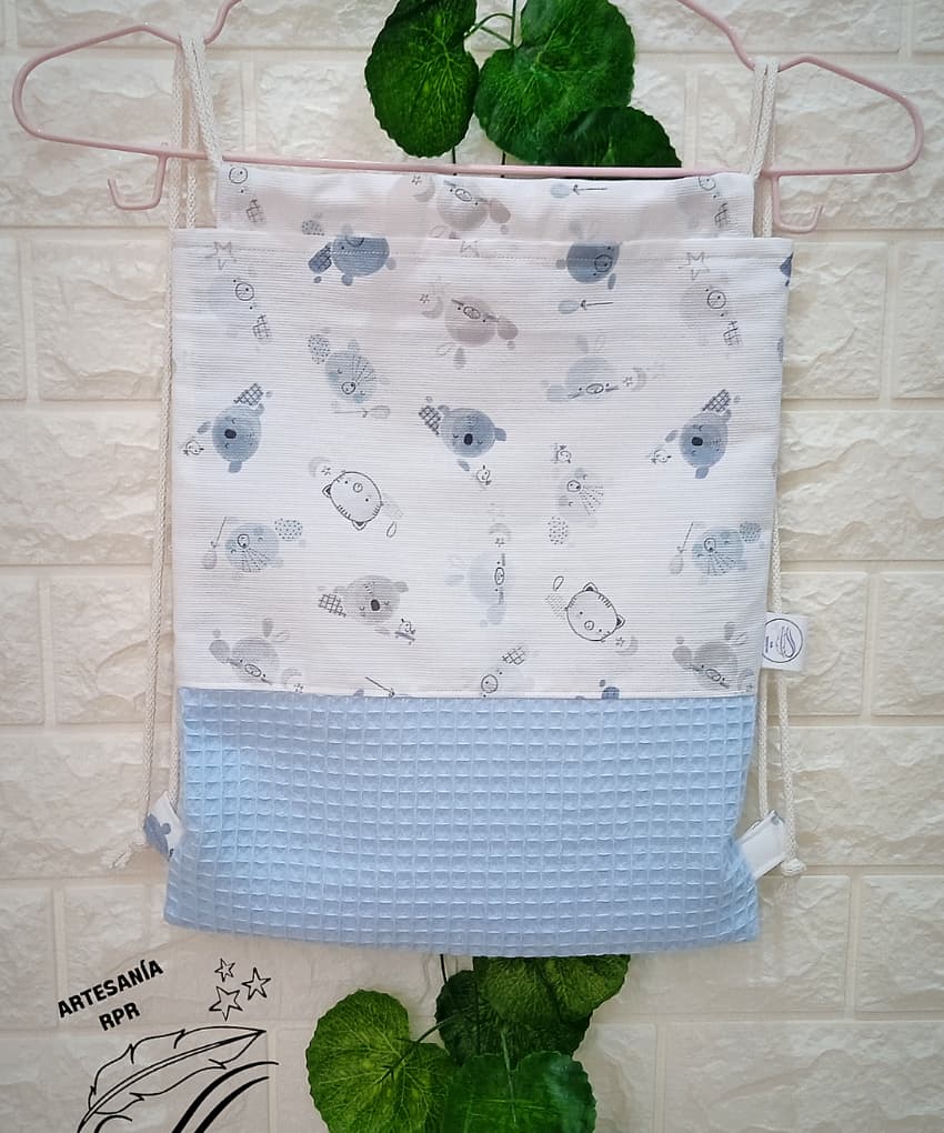 Mochila saco infantil indigo