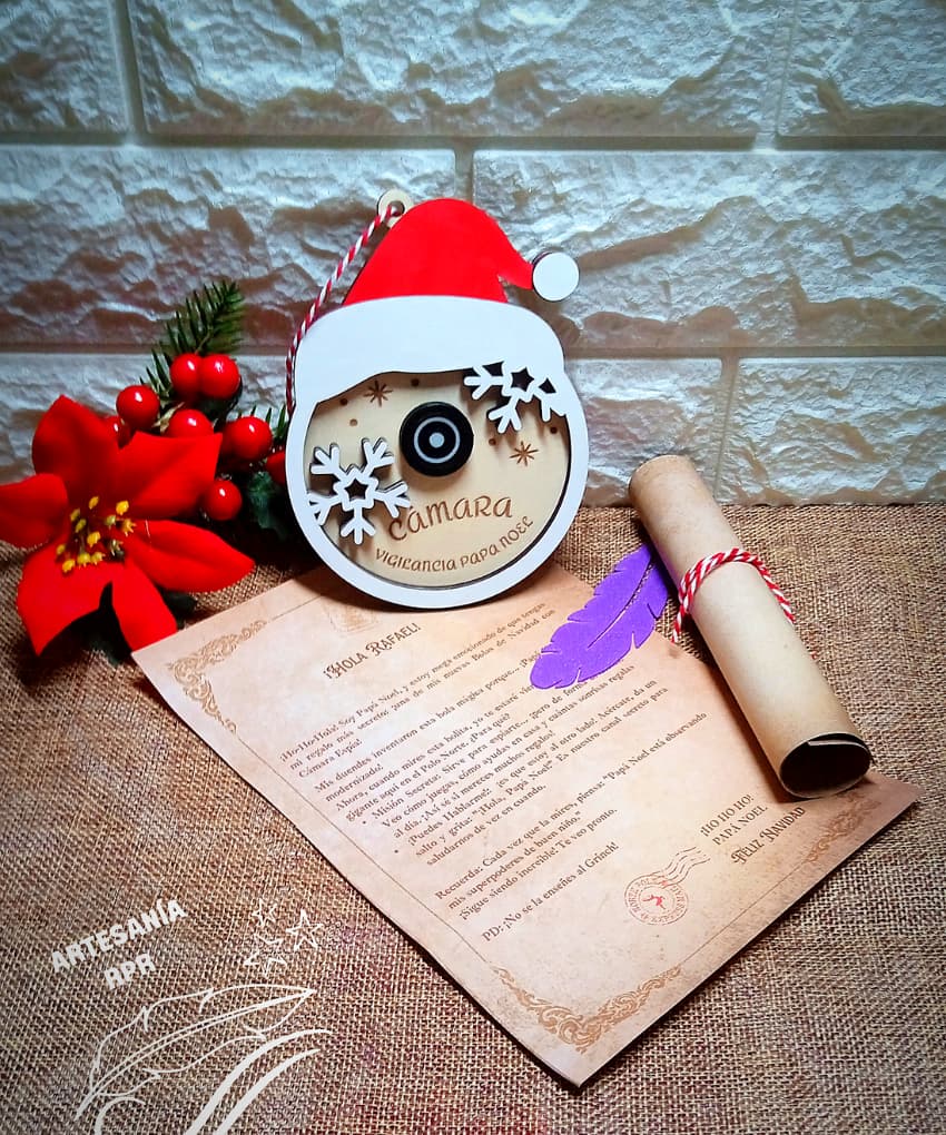 Bola cámara espía Papá Noel