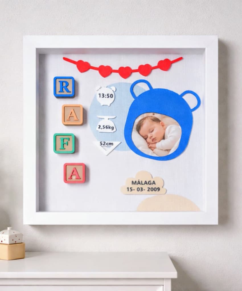 Cuadro natalicio personalizado para bebé