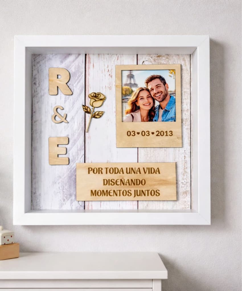 Cuadro personalizado con dedicatoria