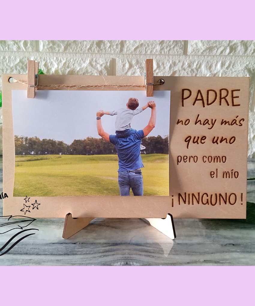 Marco de madera Papá