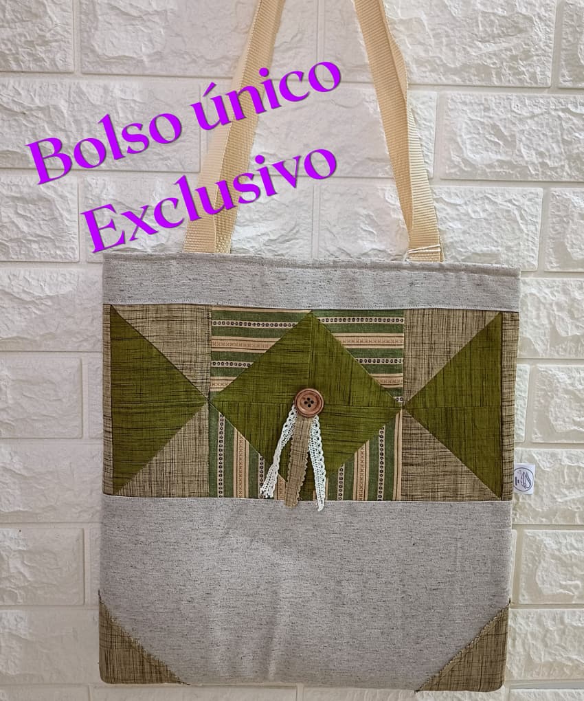 Bolso Tote Patchwork Verde