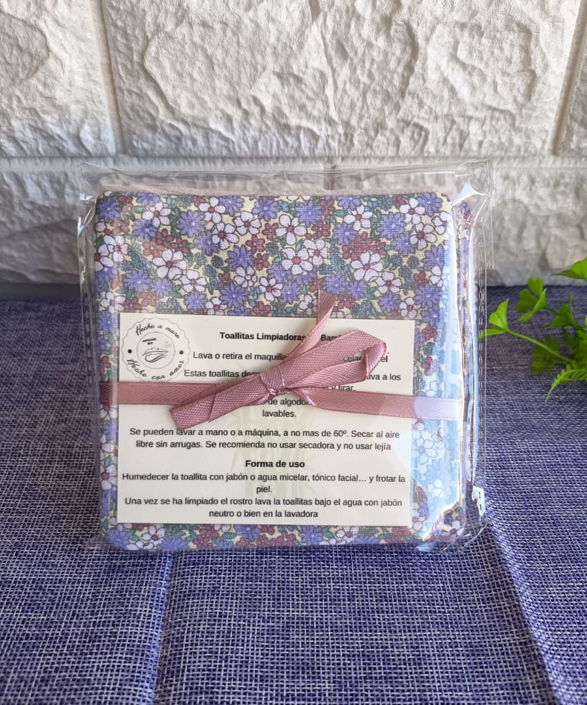 Toallitas limpiadoras hecho a mano morada
